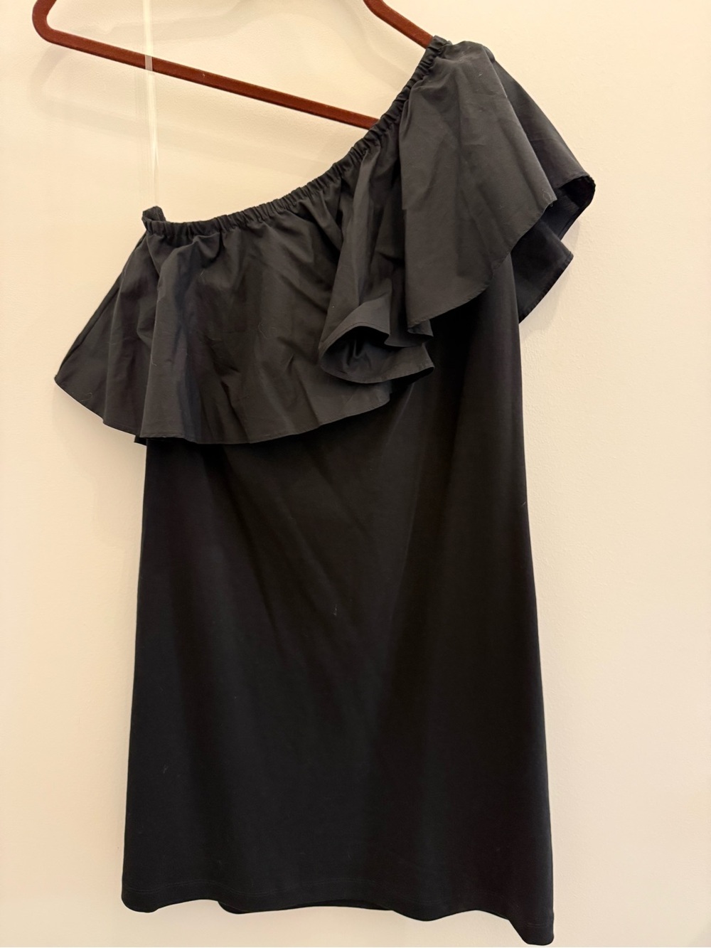 Off-Shoulder Ruffle Black Women’s Dress